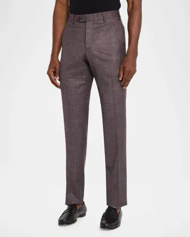Zanella Men 's Parker Silk and Wool Tapered Trousers | Thumbnail 3 Zanella Men 's Parker Silk and Wool Tapered Trousers | Thumbnail 3