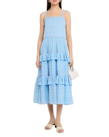 Ramy Brook Daria Embroidered Voile Midi Dress | Thumbnail 1 Ramy Brook Daria Embroidered Voile Midi Dress | Thumbnail 1