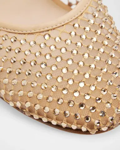 Stuart Weitzman 8mm Bareitall Shine Mesh and Leather Pumps | Thumbnail 5 Stuart Weitzman 8mm Bareitall Shine Mesh and Leather Pumps | Thumbnail 5