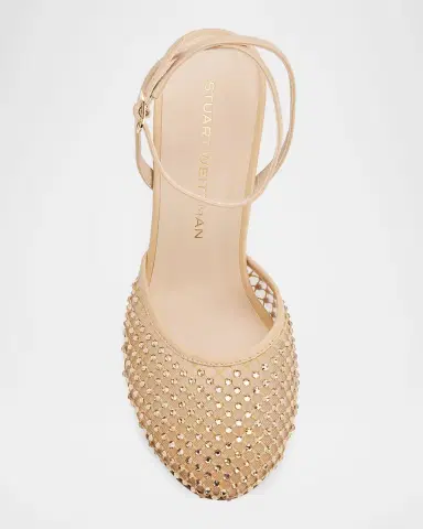 Stuart Weitzman 8mm Bareitall Shine Mesh and Leather Pumps | Thumbnail 6 Stuart Weitzman 8mm Bareitall Shine Mesh and Leather Pumps | Thumbnail 6