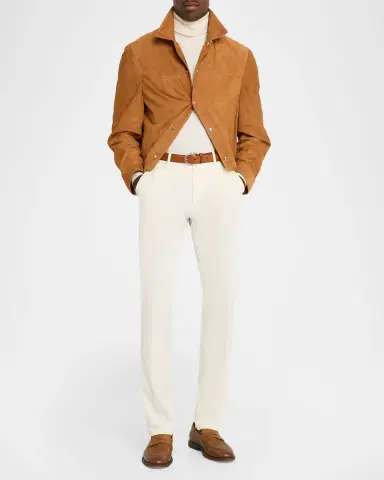 Brunello Cucinelli Men's Lightweight Suede Jacket | Thumbnail 2 Brunello Cucinelli Men's Lightweight Suede Jacket | Thumbnail 2