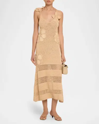 Ramy Brook Camille Floral Crochet Midi Dress | Thumbnail 2 Ramy Brook Camille Floral Crochet Midi Dress | Thumbnail 2