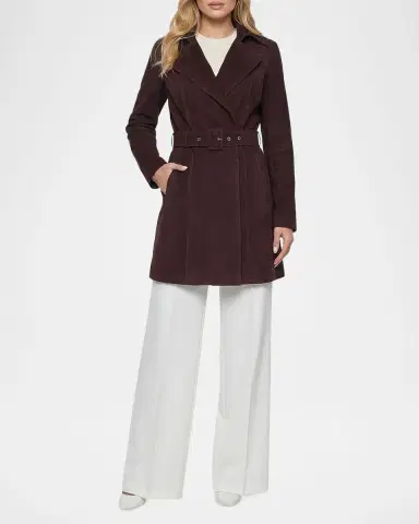 Gorski Metis Suede Belted Trench Coat | Thumbnail 2 Gorski Metis Suede Belted Trench Coat | Thumbnail 2