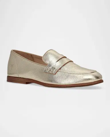 Frye Faith Metallic Leather Penny Loafers | Thumbnail 2 Frye Faith Metallic Leather Penny Loafers | Thumbnail 2