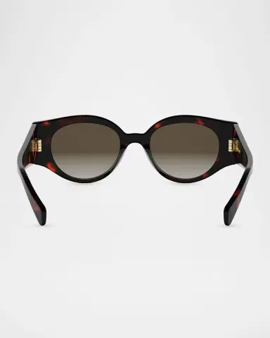 Celine Triomphe Stamp 51mm Round Sunglasses | Thumbnail 5 Celine Triomphe Stamp 51mm Round Sunglasses | Thumbnail 5
