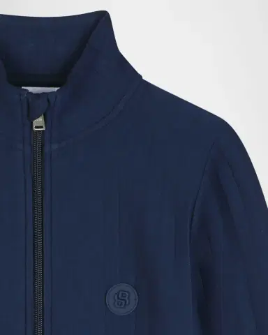 BOSS Boy 's Ribbed Cotton Full-Zip Cardigan, Size 4-6 | Thumbnail 3 BOSS Boy 's Ribbed Cotton Full-Zip Cardigan, Size 4-6 | Thumbnail 3
