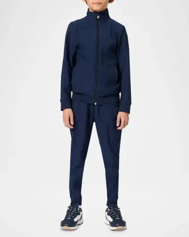 BOSS Boy 's Ribbed Cotton Full-Zip Cardigan, Size 4-6 | Thumbnail 4 BOSS Boy 's Ribbed Cotton Full-Zip Cardigan, Size 4-6 | Thumbnail 4