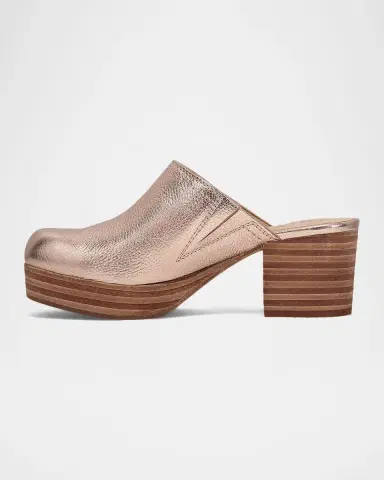 Frye Campus Tumbled Metallic Leather Clogs | Thumbnail 3 Frye Campus Tumbled Metallic Leather Clogs | Thumbnail 3