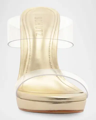 Schutz 115mm Ariella Vinyl and Metallic Leather Platform Sandals | Thumbnail 3 Schutz 115mm Ariella Vinyl and Metallic Leather Platform Sandals | Thumbnail 3