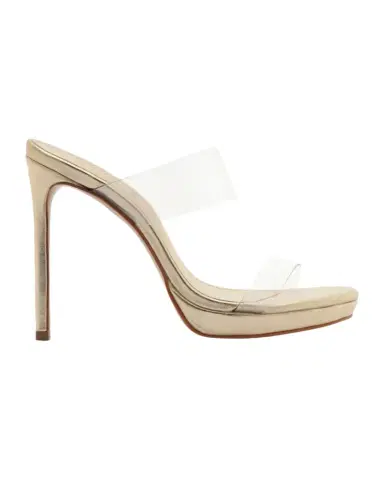 Schutz 115mm Ariella Vinyl and Metallic Leather Platform Sandals | Thumbnail 1 Schutz 115mm Ariella Vinyl and Metallic Leather Platform Sandals | Thumbnail 1