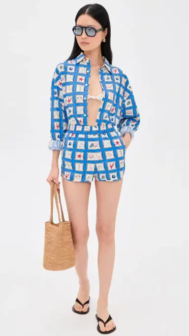 Stylest x Lia Burke Libaire Quick-Drying Button Down Beach Shirt Seaside | Thumbnail 5 Stylest x Lia Burke Libaire Quick-Drying Button Down Beach Shirt Seaside | Thumbnail 5