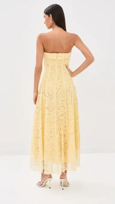 Simkhai Imogen Cotton Lace Bustier Midi Dress | Thumbnail 3 Simkhai Imogen Cotton Lace Bustier Midi Dress | Thumbnail 3