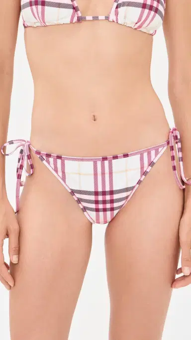 Burberry Sadie Checkered Bikini Bottoms Aubergine Purple M | Thumbnail 2 Burberry Sadie Checkered Bikini Bottoms Aubergine Purple M | Thumbnail 2