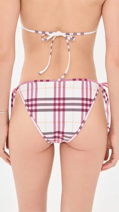 Burberry Sadie Checkered Bikini Bottoms Aubergine Purple M | Thumbnail 3 Burberry Sadie Checkered Bikini Bottoms Aubergine Purple M | Thumbnail 3