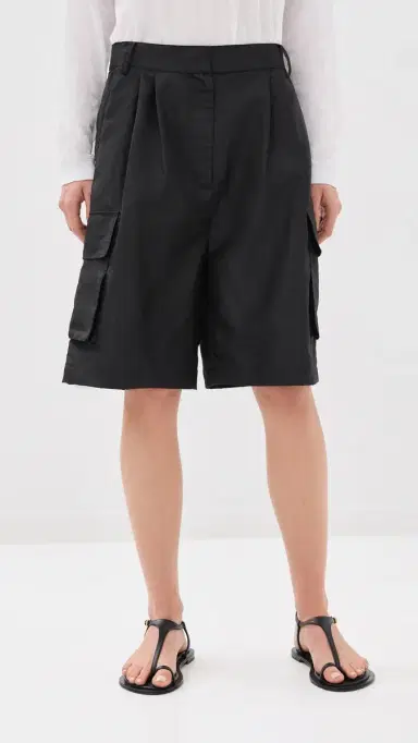 Tibi Crispy Nylon Stella Shorts Black | Thumbnail 2 Tibi Crispy Nylon Stella Shorts Black | Thumbnail 2