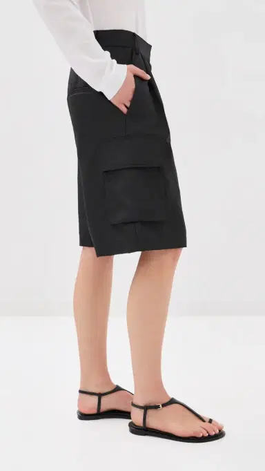 Tibi Crispy Nylon Stella Shorts Black | Thumbnail 4 Tibi Crispy Nylon Stella Shorts Black | Thumbnail 4