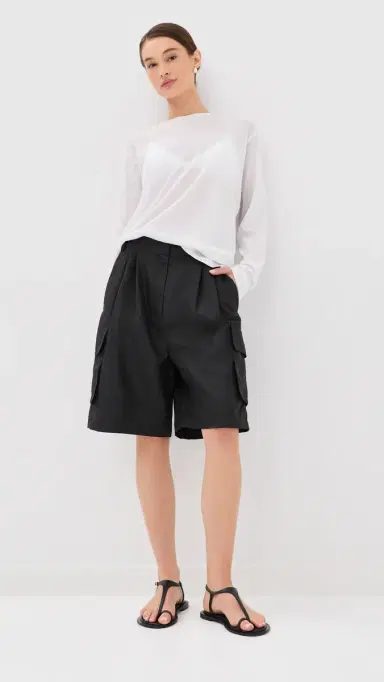 Tibi Crispy Nylon Stella Shorts Black | Thumbnail 5 Tibi Crispy Nylon Stella Shorts Black | Thumbnail 5