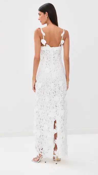 SIMKHAI Marenna Embroidered Sequin Gown White | Thumbnail 3 SIMKHAI Marenna Embroidered Sequin Gown White | Thumbnail 3