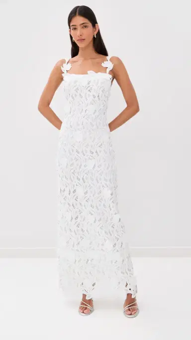 SIMKHAI Marenna Embroidered Sequin Gown White | Thumbnail 5 SIMKHAI Marenna Embroidered Sequin Gown White | Thumbnail 5