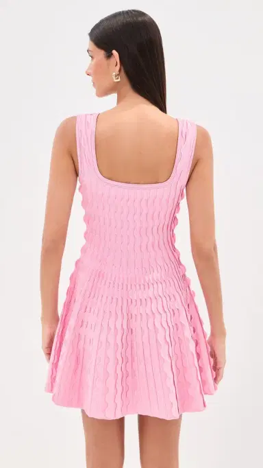 SIMKHAI Vanna calloped Knit Mini Dress Daisy | Thumbnail 3 SIMKHAI Vanna calloped Knit Mini Dress Daisy | Thumbnail 3