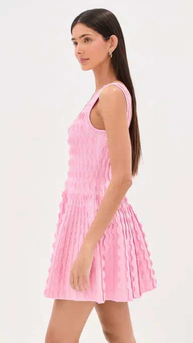 SIMKHAI Vanna calloped Knit Mini Dress Daisy | Thumbnail 4 SIMKHAI Vanna calloped Knit Mini Dress Daisy | Thumbnail 4
