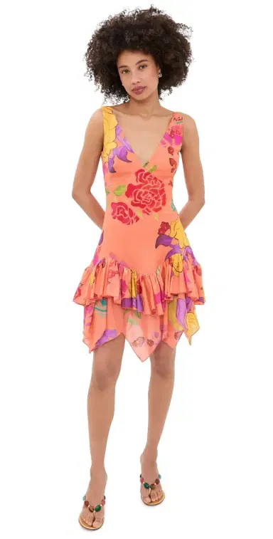 Donde Esteban Guava Flores Mini Dress Pink ulti | Thumbnail 1 Donde Esteban Guava Flores Mini Dress Pink ulti | Thumbnail 1