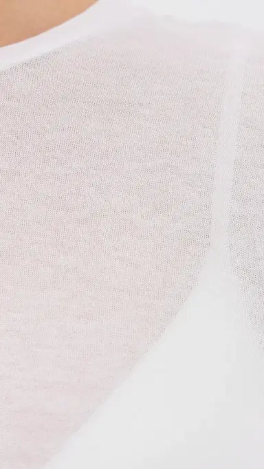 Tibi Sheer Crepe Knit Tee White | Thumbnail 6 Tibi Sheer Crepe Knit Tee White | Thumbnail 6