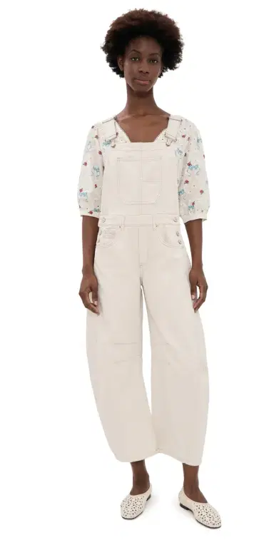 Free People Good Luck Overalls Milk S | Thumbnail 1 Free People Good Luck Overalls Milk S | Thumbnail 1