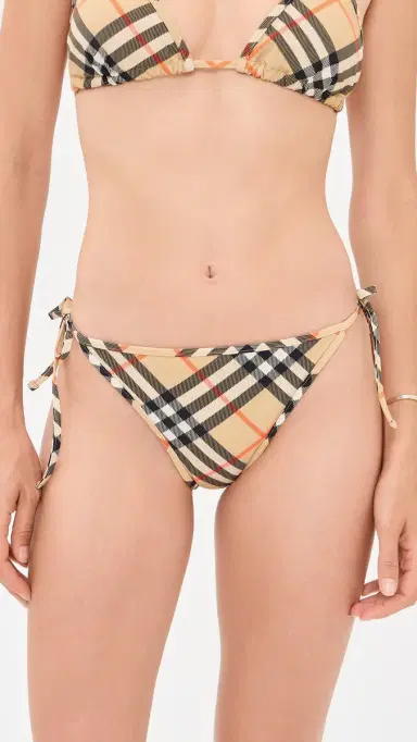 Burberry adie Checkered Bikini Bottoms and | Thumbnail 2 Burberry adie Checkered Bikini Bottoms and | Thumbnail 2