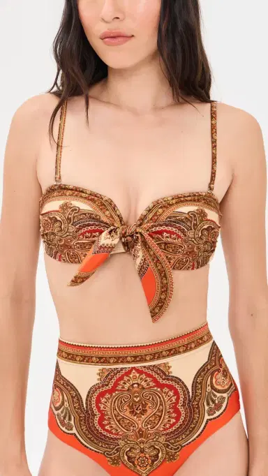 Zimmermann Mahon Scarf Tie Bikini Top Tangerine Paisley | Thumbnail 2 Zimmermann Mahon Scarf Tie Bikini Top Tangerine Paisley | Thumbnail 2