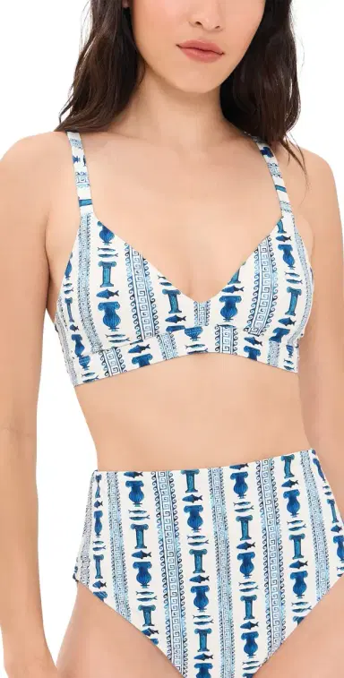 Stylest x Lia Burke ibaire Dreamift Push-Up Bikini Top Greek Stripes | Thumbnail 1 Stylest x Lia Burke ibaire Dreamift Push-Up Bikini Top Greek Stripes | Thumbnail 1