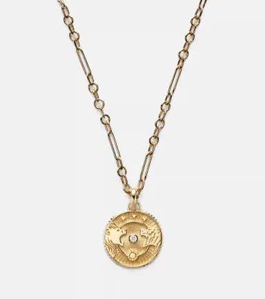 Foundrae Strength 18kt gold pendant necklace with diamond | Thumbnail 4 Foundrae Strength 18kt gold pendant necklace with diamond | Thumbnail 4