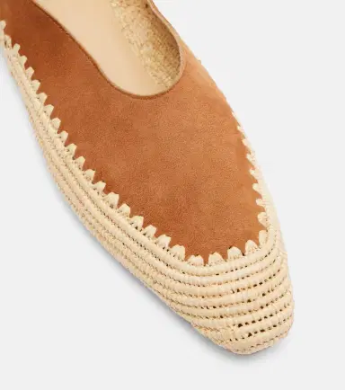 Gabriela Hearst Strength crochet raffia-trimmed suede flats | Thumbnail 4 Gabriela Hearst Strength crochet raffia-trimmed suede flats | Thumbnail 4