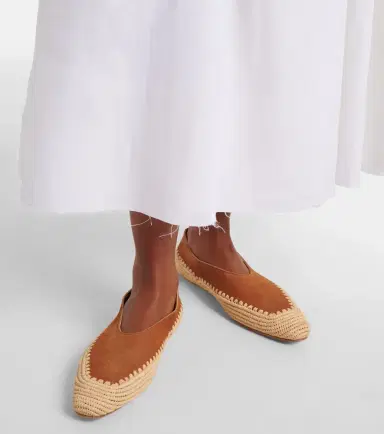 Gabriela Hearst Strength crochet raffia-trimmed suede flats | Thumbnail 5 Gabriela Hearst Strength crochet raffia-trimmed suede flats | Thumbnail 5
