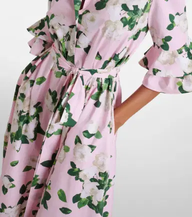 Carolina Herrera Belted floral cotton-blend shirt dress | Thumbnail 2 Carolina Herrera Belted floral cotton-blend shirt dress | Thumbnail 2