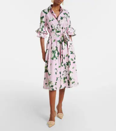 Carolina Herrera Belted floral cotton-blend shirt dress | Thumbnail 4 Carolina Herrera Belted floral cotton-blend shirt dress | Thumbnail 4