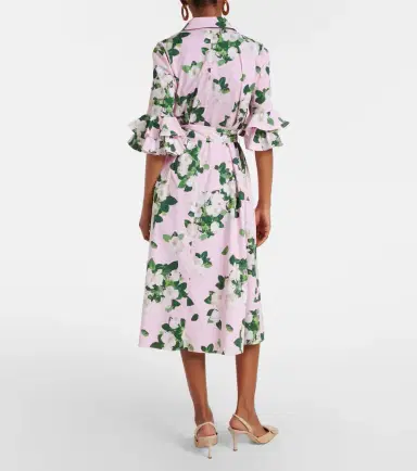 Carolina Herrera Belted floral cotton-blend shirt dress | Thumbnail 5 Carolina Herrera Belted floral cotton-blend shirt dress | Thumbnail 5