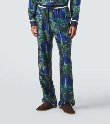 Dolce & Gabbana Printed silk twill straight pants | Thumbnail 3 Dolce & Gabbana Printed silk twill straight pants | Thumbnail 3