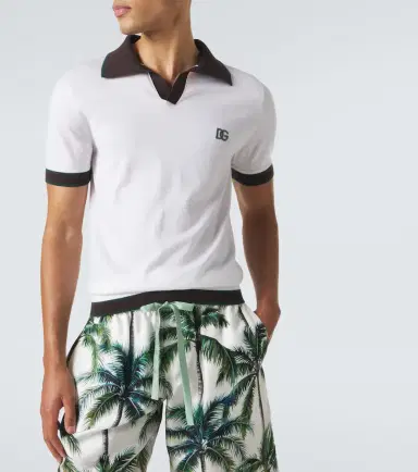 Dolce & Gabbana DG wool and silk polo shirt | Thumbnail 4 Dolce & Gabbana DG wool and silk polo shirt | Thumbnail 4