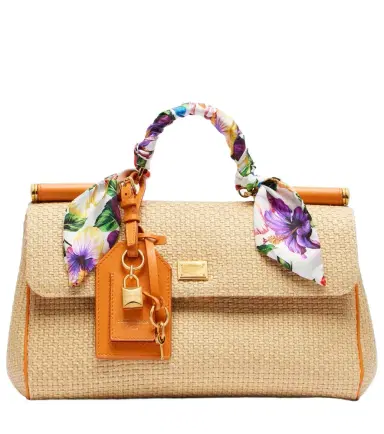 Dolce & Gabbana Sicily Small raffia top-handle bag | Thumbnail 1 Dolce & Gabbana Sicily Small raffia top-handle bag | Thumbnail 1