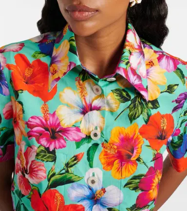 Dolce & Gabbana Floral cotton crop top | Thumbnail 2 Dolce & Gabbana Floral cotton crop top | Thumbnail 2