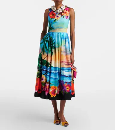 Dolce & Gabbana Printed cotton midi dress | Thumbnail 4 Dolce & Gabbana Printed cotton midi dress | Thumbnail 4