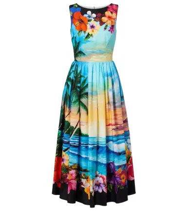 Dolce & Gabbana Printed cotton midi dress | Thumbnail 1 Dolce & Gabbana Printed cotton midi dress | Thumbnail 1