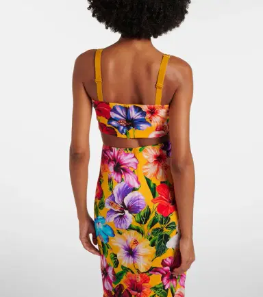 Dolce & Gabbana Floral silk-blend crop top | Thumbnail 2 Dolce & Gabbana Floral silk-blend crop top | Thumbnail 2