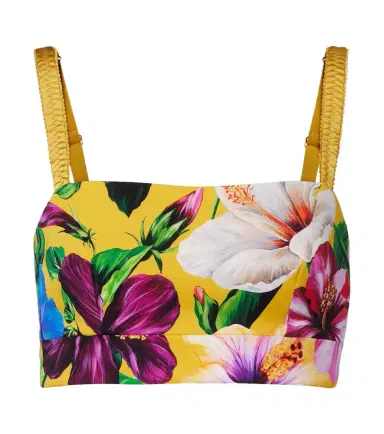 Dolce & Gabbana Floral silk-blend crop top | Thumbnail 1 Dolce & Gabbana Floral silk-blend crop top | Thumbnail 1