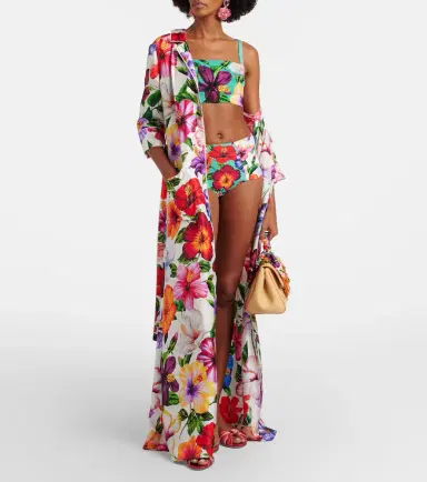 Dolce & Gabbana Floral silk-blend crop top | Thumbnail 2 Dolce & Gabbana Floral silk-blend crop top | Thumbnail 2