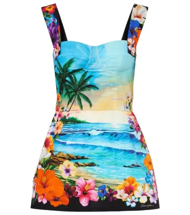 Dolce & Gabbana Printed cotton minidress | Thumbnail 1 Dolce & Gabbana Printed cotton minidress | Thumbnail 1