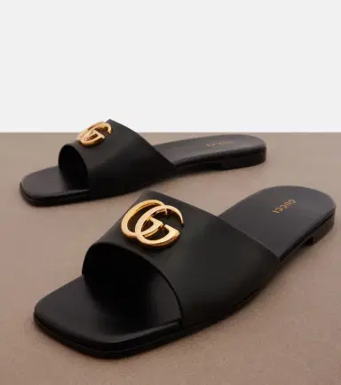 Gucci Double G leather slides | Thumbnail 4 Gucci Double G leather slides | Thumbnail 4