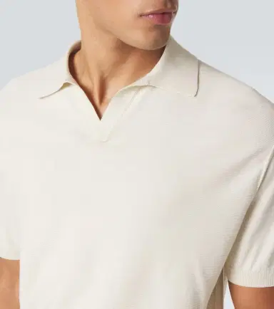 Canali Cotton and silk polo shirt | Thumbnail 2 Canali Cotton and silk polo shirt | Thumbnail 2