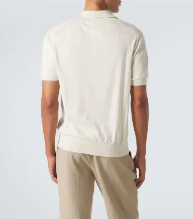 Canali Cotton and silk polo shirt | Thumbnail 4 Canali Cotton and silk polo shirt | Thumbnail 4